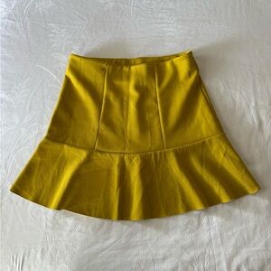 H&M Mustard A-Line Skirt